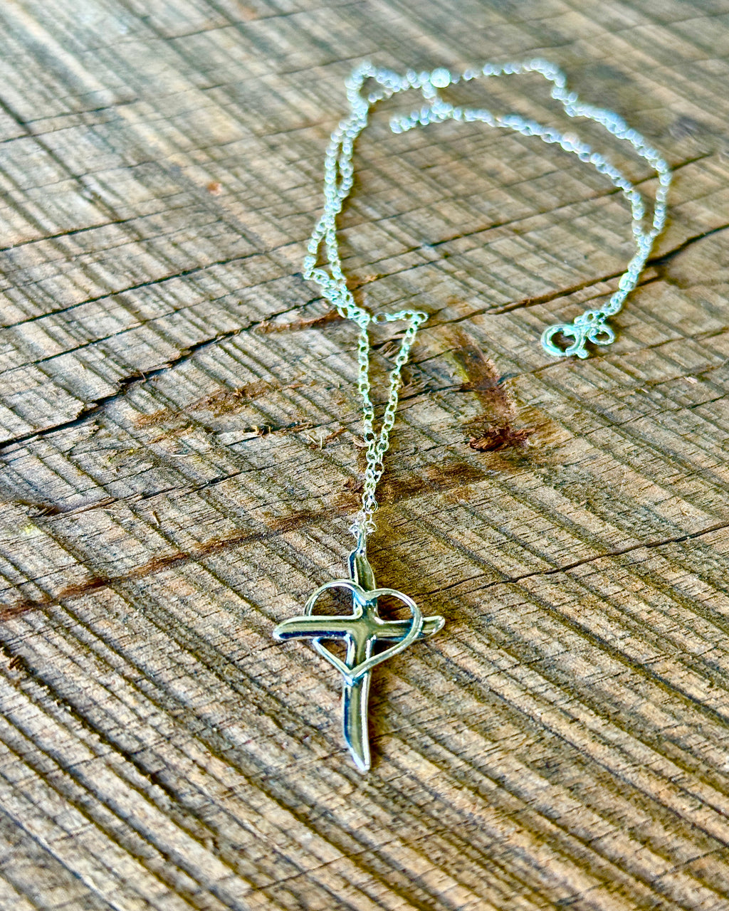 安藤まりDouble Charm Necklace (Coin & Cross) Double Cross Necklace 