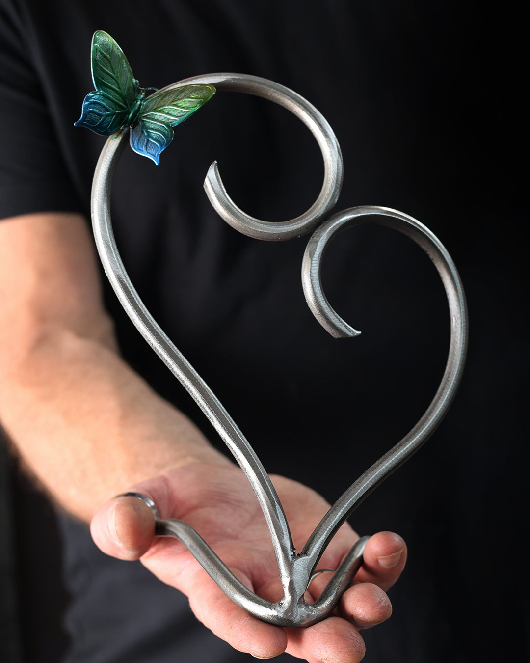 Heart & Butterfly Sculpture