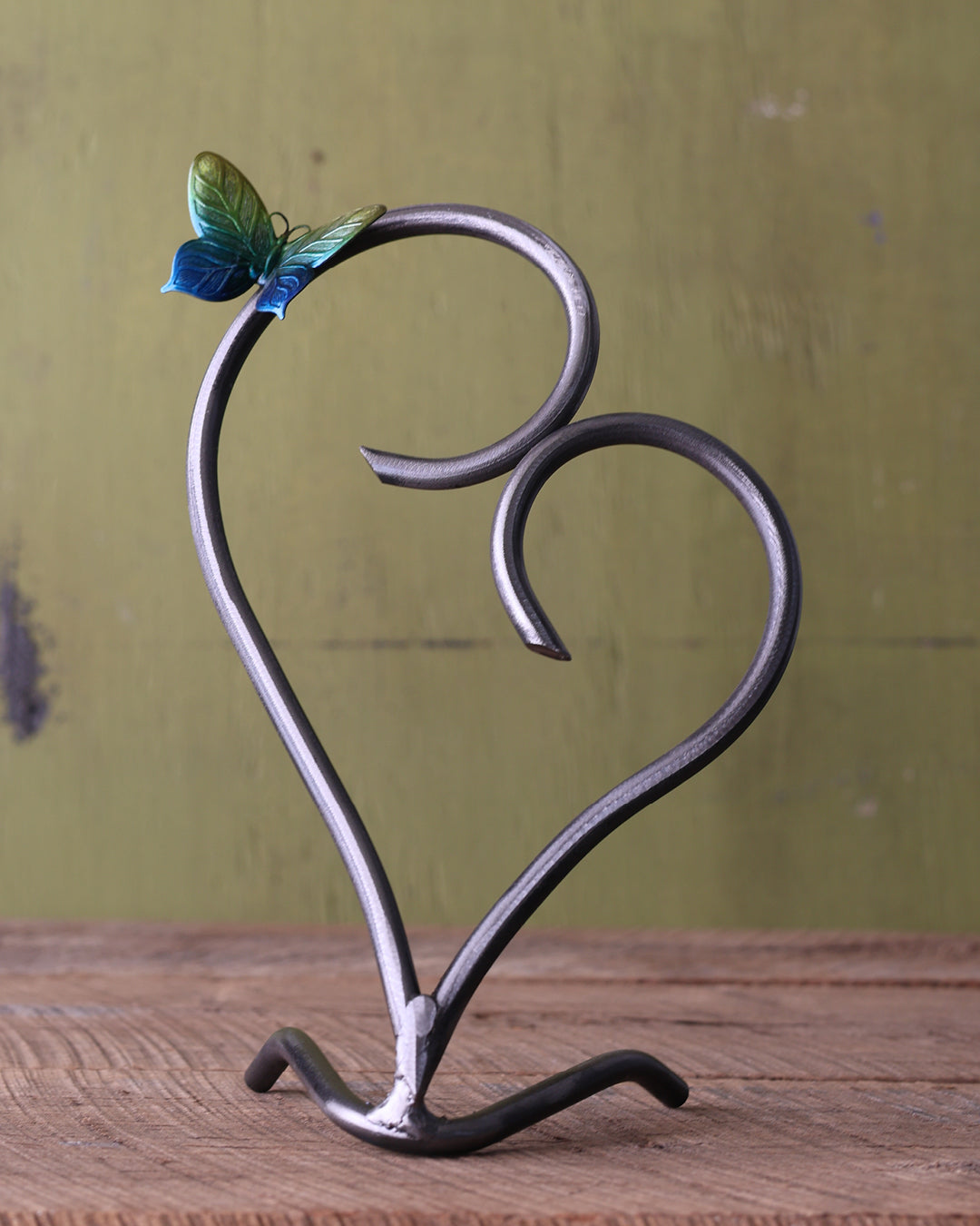 Heart & Butterfly Sculpture