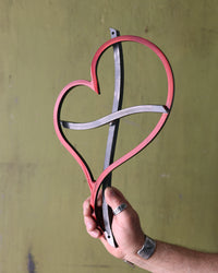 Blooming Heart Cross
