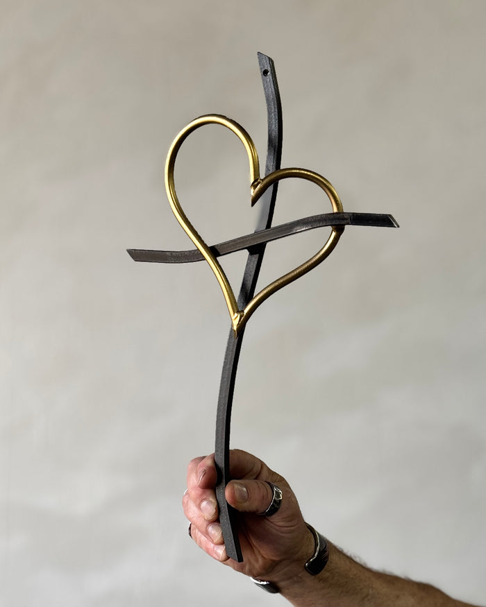 The Heart of Gold Promise Cross