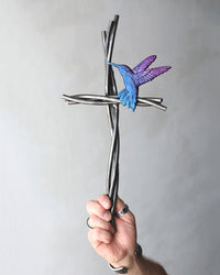 Hummingbird & Vine Cross