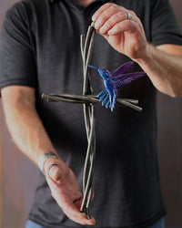 Hummingbird & Vine Cross