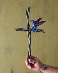 Hummingbird & Vine Cross
