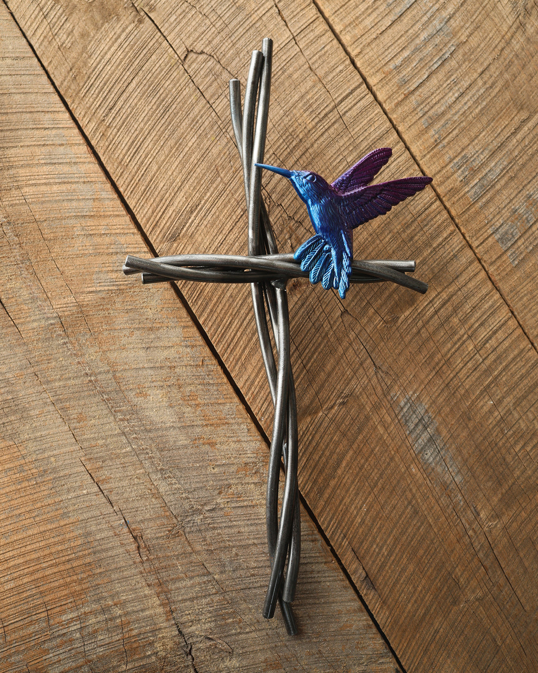 Hummingbird & Vine Cross