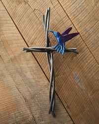 Hummingbird & Vine Cross