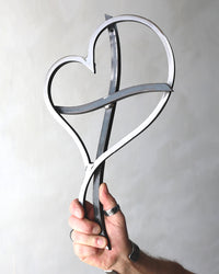 Blooming Heart Cross
