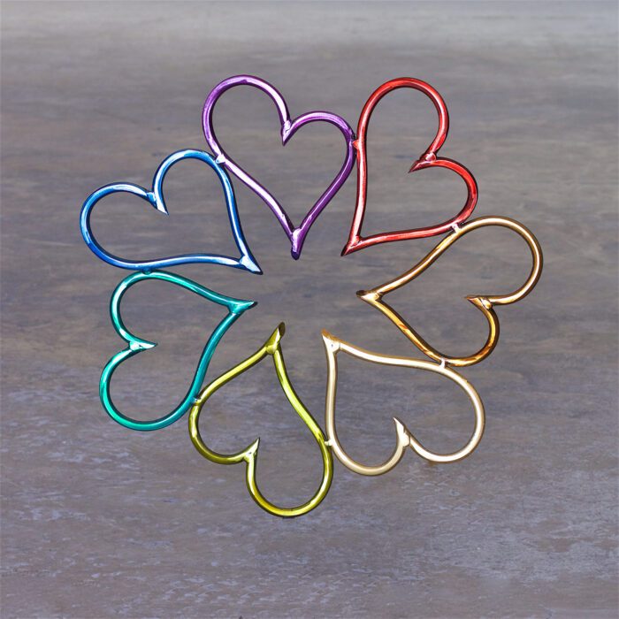 A group of hearts arranged in a circle.